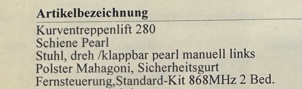 Gut erhaltener Treppenlift von Lifta