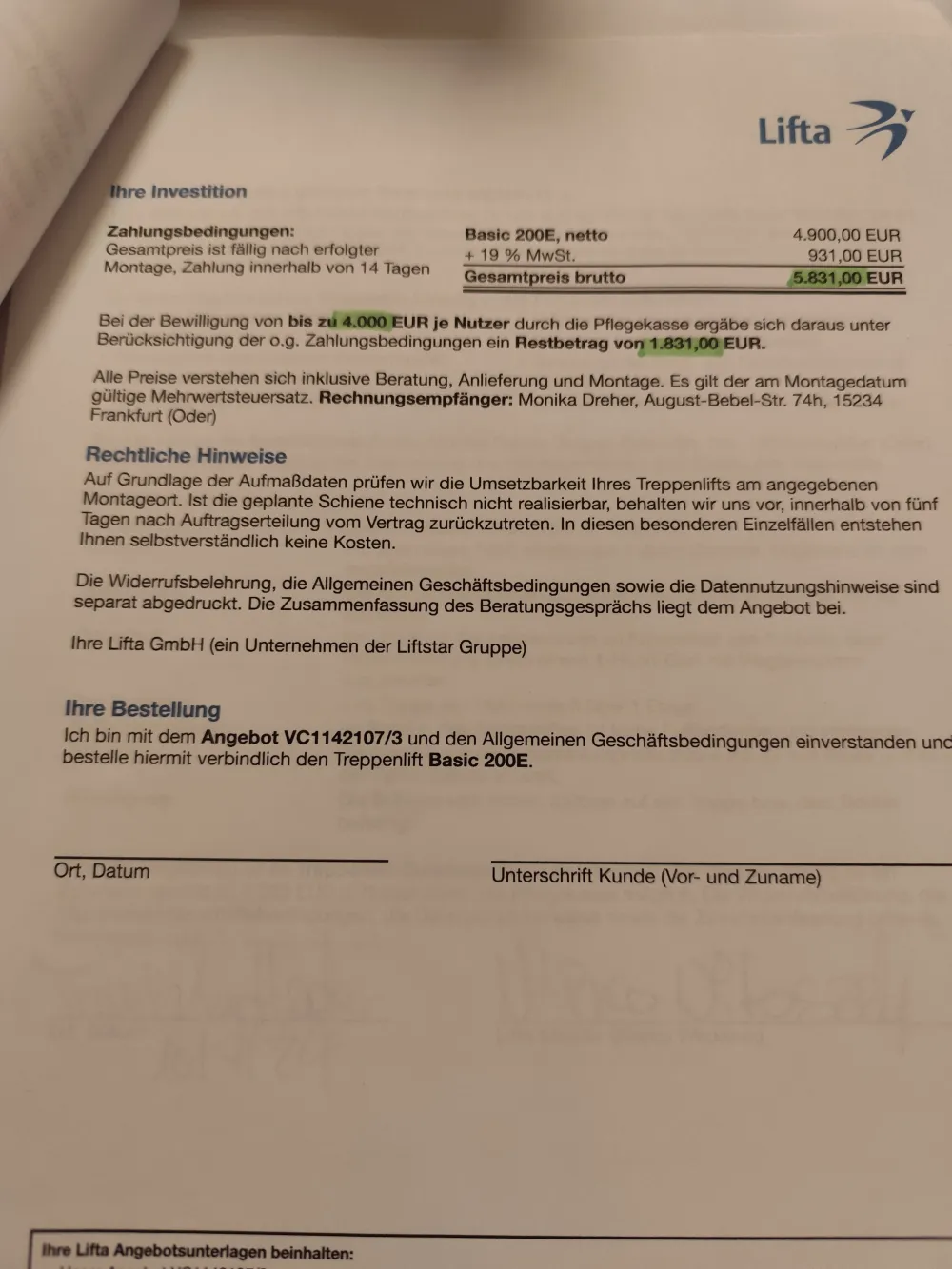 Nagel neuer Treppenlift BJ.2024